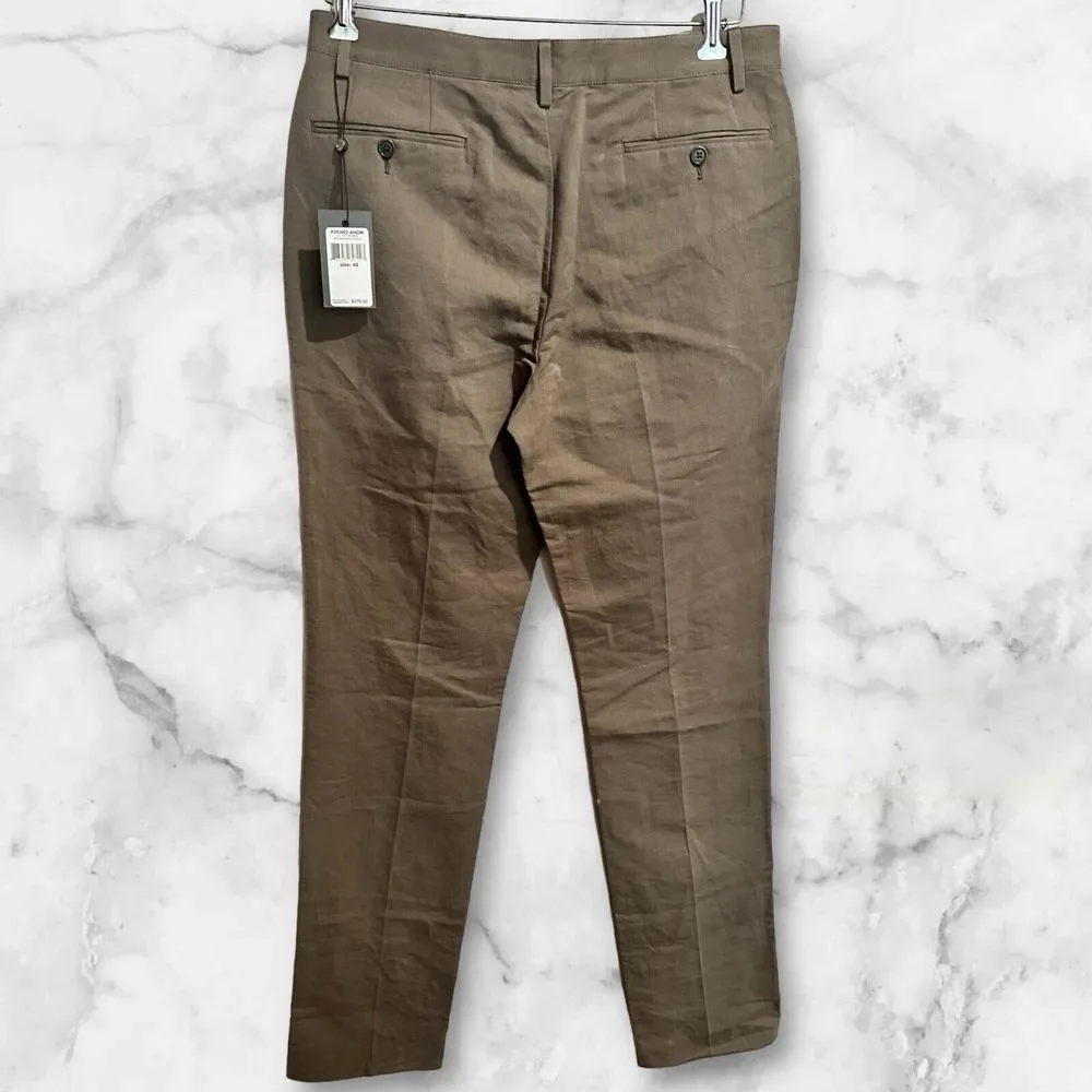 John Varvatos Men's Linen Blend Chino Style Pants Sz‎ 48 33x38 Not Hemmed